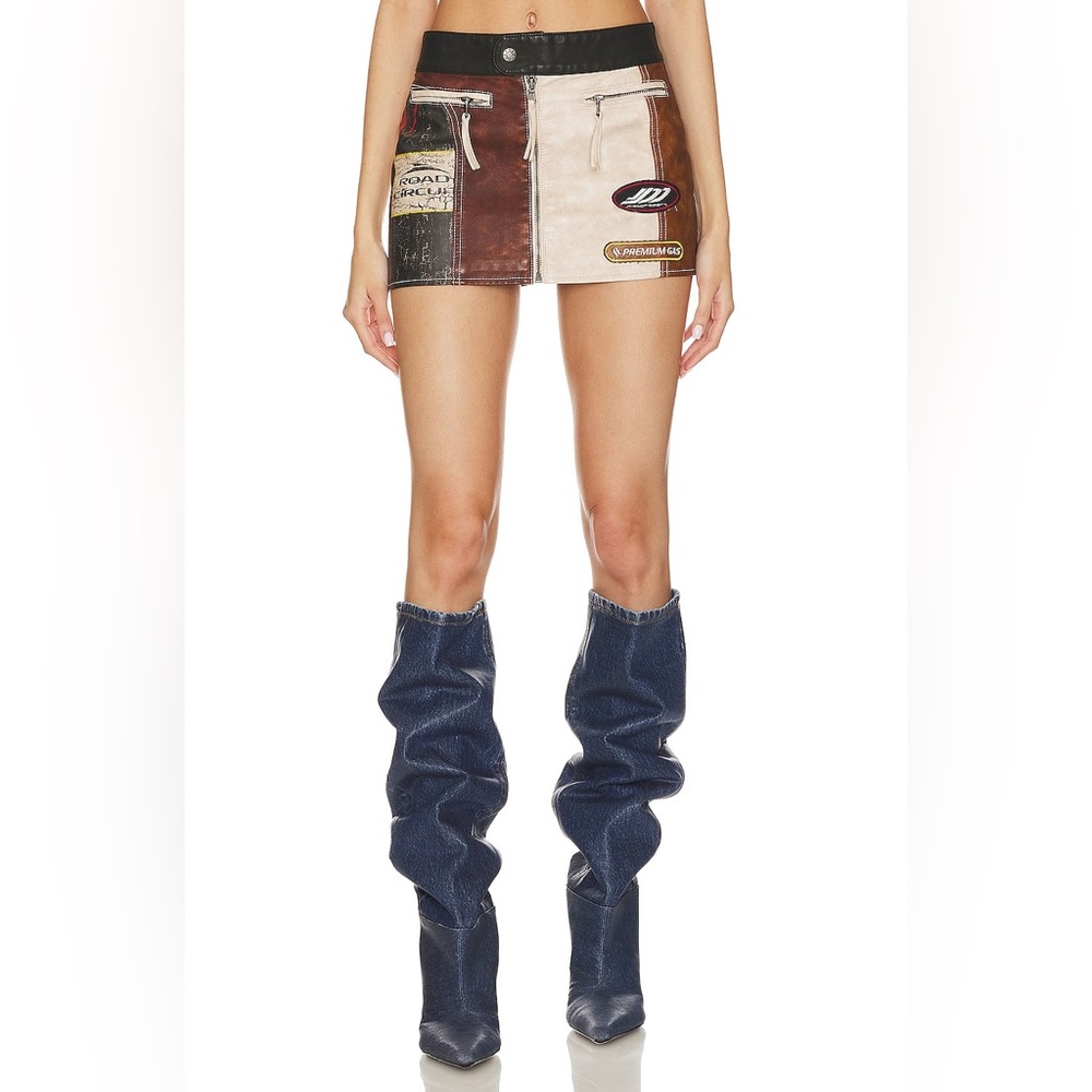 REVOLVE Jaded London Daytona Faux Leather Mini Skirt - Picture 2 of 8